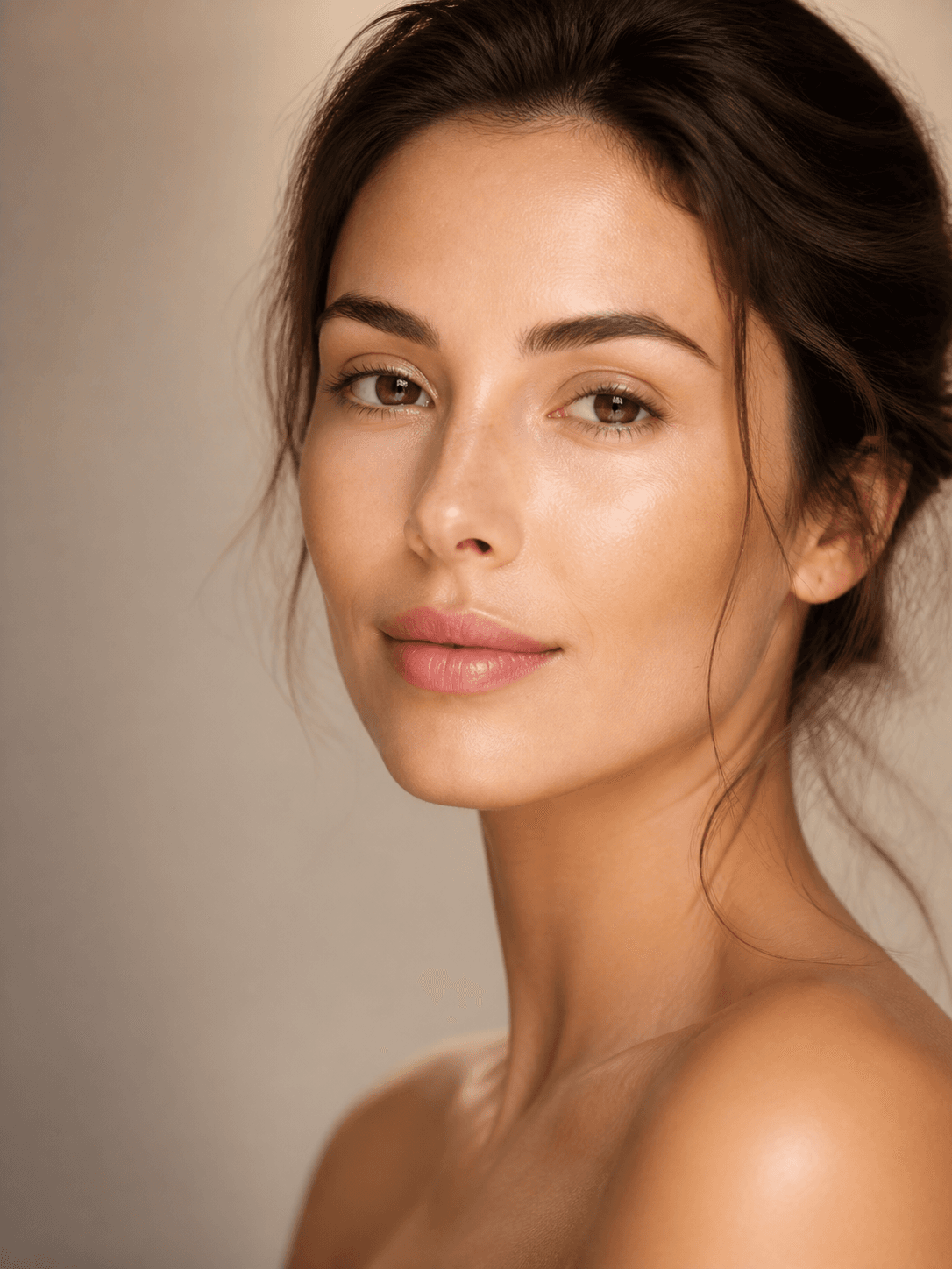 Portret feminin cu accent pe frumusețea naturală a feței și buzelor